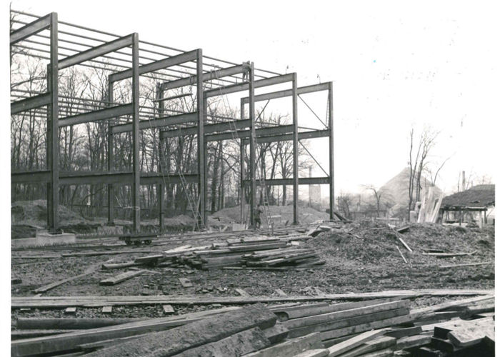 Le musée de l'histoire du fer en construction vers 1965
